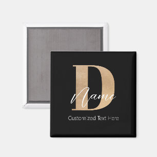 Moderne Mit Monogramm D & Name Personal Magnet