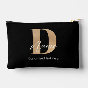 Moderne Mit Monogramm D & Name Personalisiert Zubehörtasche
