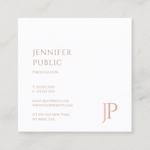 Moderne Mit Monogramm Elegant Template Trendy Quadratische Visitenkarte