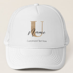 Moderne Mit Monogramm erste U & Name Personalisier Truckerkappe