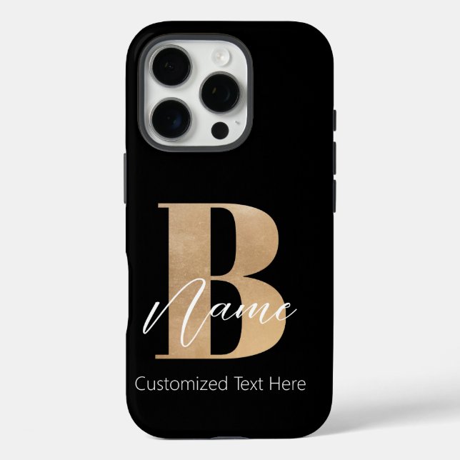 Moderne Mit Monogramm Erstklassigkeit Personalisie Case-Mate iPhone Hülle (Rückseite)