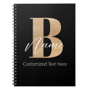 Moderne Mit Monogramm Erstklassigkeit Personalisie Notizblock