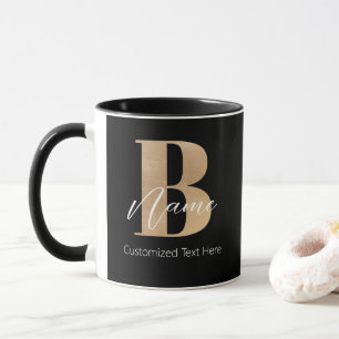 Moderne Mit Monogramm Erstklassigkeit Personalisie Tasse