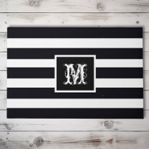 Moderne Mit Monogramm Erstklassigkeit Schwarz-weiß