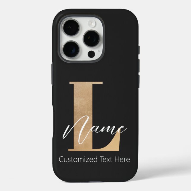 Moderne Mit Monogramm Erstklassigkeit und Name Per Case-Mate iPhone Hülle (Rückseite)