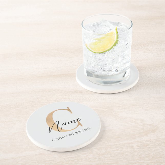 Moderne Mit Monogramm Erstklassigkeit und Name Per Getränkeuntersetzer (Seite)