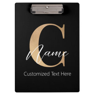 Moderne Mit Monogramm Erstklassigkeit und Name Per Klemmbrett