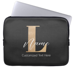 Moderne Mit Monogramm Erstklassigkeit und Name Per Laptopschutzhülle