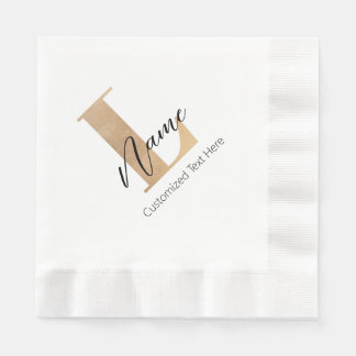 Moderne Mit Monogramm Erstklassigkeit und Name Per Serviette