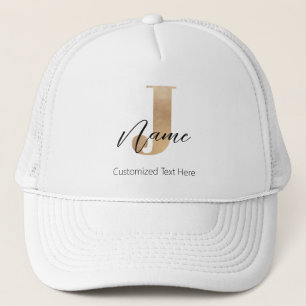 Moderne Mit Monogramm Erstklassigkeit von J & Name Truckerkappe