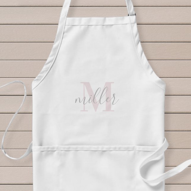 Moderne Mit Monogramm Familienname Backen Schürze (Von Creator hochgeladen)