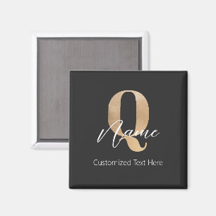Moderne Mit Monogramm Fragen und Name Persönlich Magnet