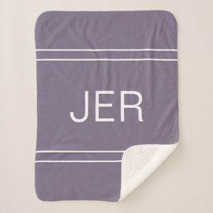 Moderne Mit Monogramm Individuelle Initials Trendy Sherpadecke