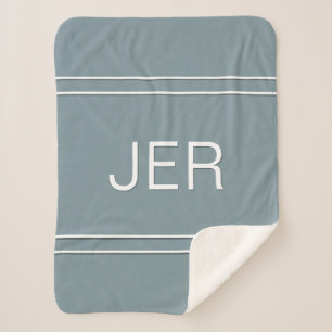 Moderne Mit Monogramm, kundenspezifische Initialen Sherpadecke