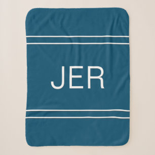 Moderne Mit Monogramm, kundenspezifische Initialen Sherpadecke