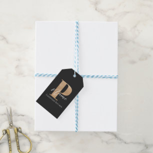 Moderne Mit Monogramm P & Name Personalisiert Geschenkanhänger