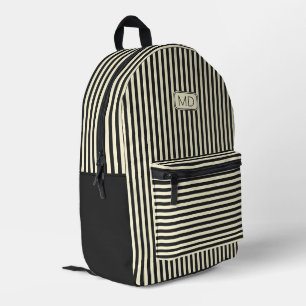 Moderne Mit Monogramm Retro-Streifen Bedruckter Rucksack