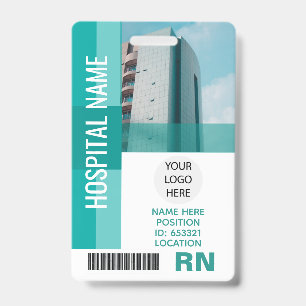 Moderne Mitarbeiter-Foto-, Barcode-, Logo-, Namens Ausweis