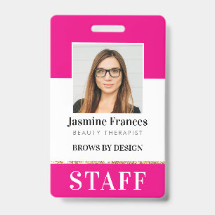 MODERNE MITARBEITER-FOTO-ID-Arbeit Chic Design ros Ausweis