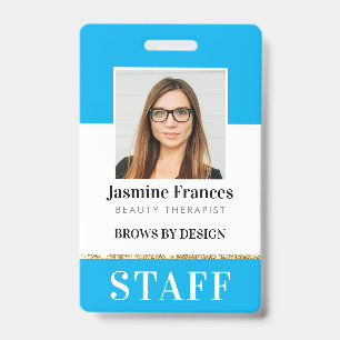 MODERNE MITARBEITER-FOTO-ID arbeit kühnes Design a Ausweis