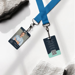 Moderne Mitarbeiter-Foto-ID Firmen-Sicherheits-QR Ausweis