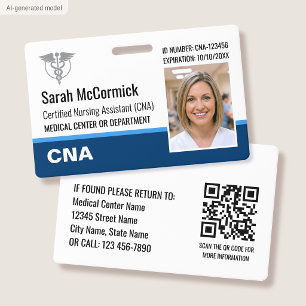 Moderne Mitarbeiter-ID-Ausweis Foto-Logo CNA Krank Ausweis