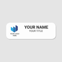 Moderne Mitarbeiter-Logo-Magnet-Namensschild für U