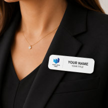 Moderne Mitarbeiter-Logo-Magnet-Namensschild für U