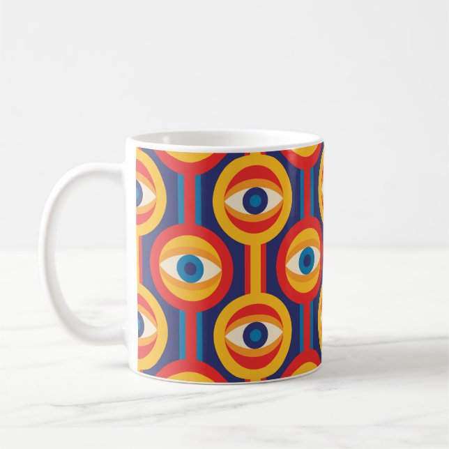 Moderne Mitte des Jahrhunderts: abstrakt geometris Kaffeetasse (Links)