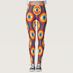 Moderne Mitte des Jahrhunderts: abstrakt geometris Leggings
