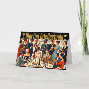 Moderne Mitte des Jahrhunderts Die Martini-Intelle Karte