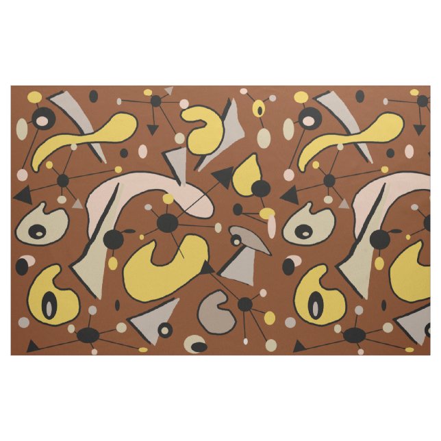 Moderne Mitte Jahrhundert Bio Formen Stoff (Fat Quarter (45,7 x 55,9 cm))