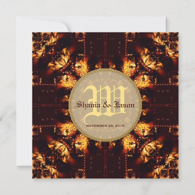 Moderne Mittelalterliche Feuermonographie Einladung (Vorderseite)