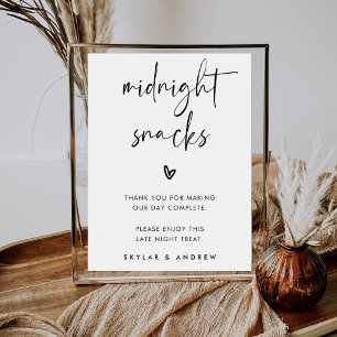 Moderne Mitternacht Snacks Leckerei Bag Dessert Ba Poster