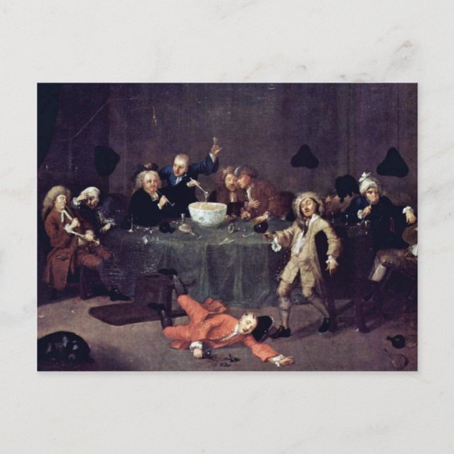Moderne Mitternachtskonversation von Hogarth Willi Postkarte (Vorderseite)