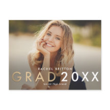 Moderne Mix Abschluss Ankündigung Postkarte