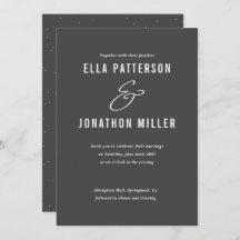 Moderne Mix-Flat-Hochzeitskarte