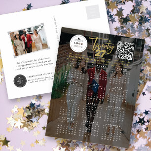 Moderne Mix-Typografie 2027 Kalender Foto Neujahr Feiertagspostkarte