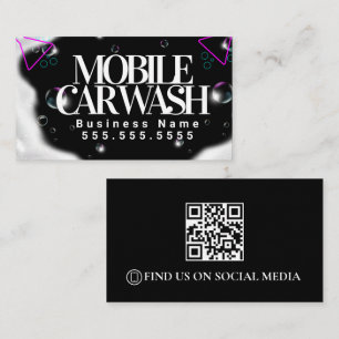 Moderne mobile Autowaschanlage Fahrzeugdetailing Q Visitenkarte