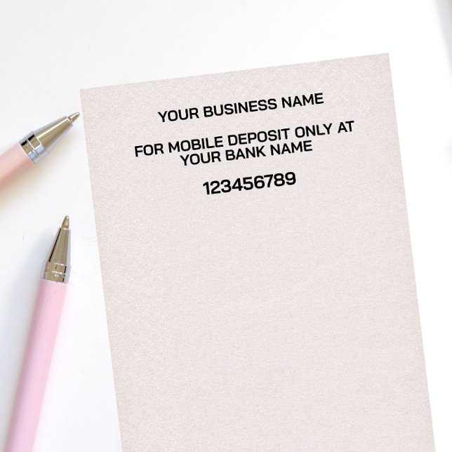 MODERNE MOBILE DEPOSIT BANK ENDORSEMENT PERMASTEMPEL (Von Creator hochgeladen)