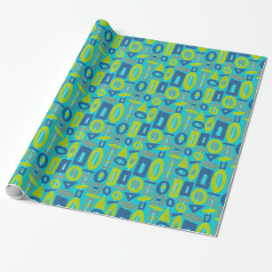 Moderne Mobiltechnologie Blues & Bright Geschenkpapier