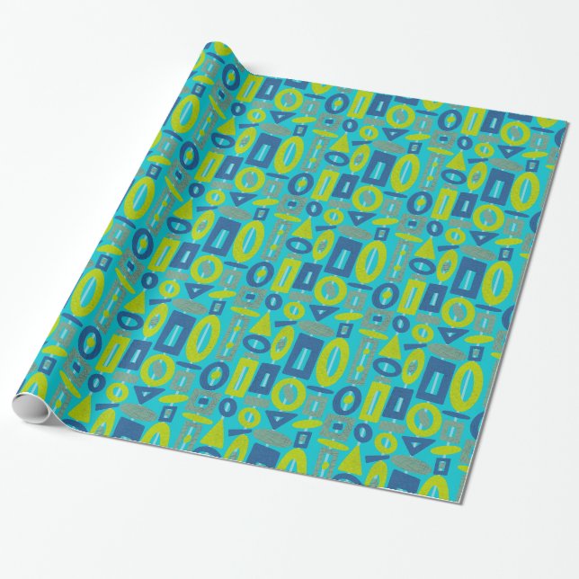 Moderne Mobiltechnologie Blues & Bright Geschenkpapier (Ungerollt)