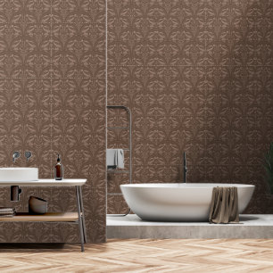 Moderne Mocha-Mousse-Braune Boho-Art-Deco-Muschel Tapete