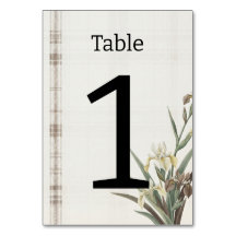Moderne Mocha Munro Tartan & Iris Hochzeit