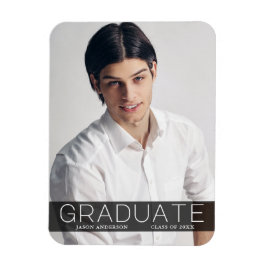 Moderne Mode 1 Foto Graduate Ankündigung Magnet