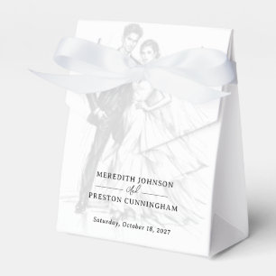 Moderne Mode Kohlezeichnung Paar Hochzeit Geschenkschachtel