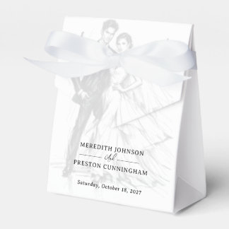 Moderne Mode Kohlezeichnung Paar Hochzeit Geschenkschachtel
