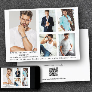 Moderne Modell Actor 5 Fotos QR Code Back Comp Car Einladung