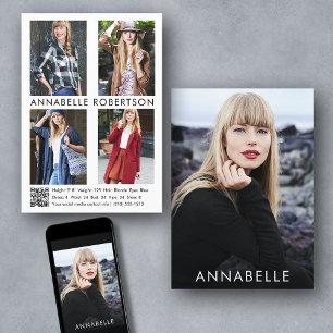 Moderne Modellierung 5 Foto QR Code Modell Comp Ca Einladung