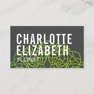 Moderne moderne Abstrakte Blume Florist Visitenkarte